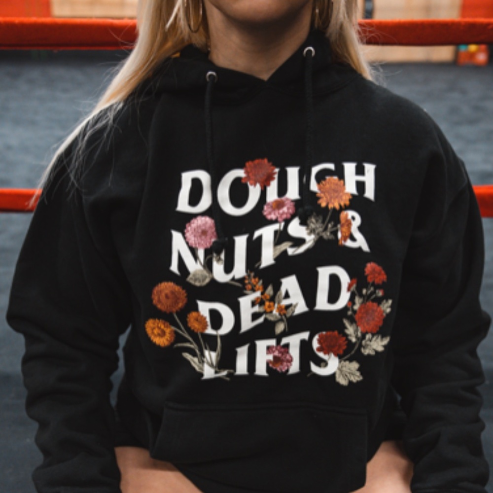 doughnuts deadlifts | heavy weight fleece lines kangaroo pocket hoodie size 2X